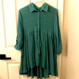 Gauzy Boho Button Tunic Blouse from Shop the Mint- Size M